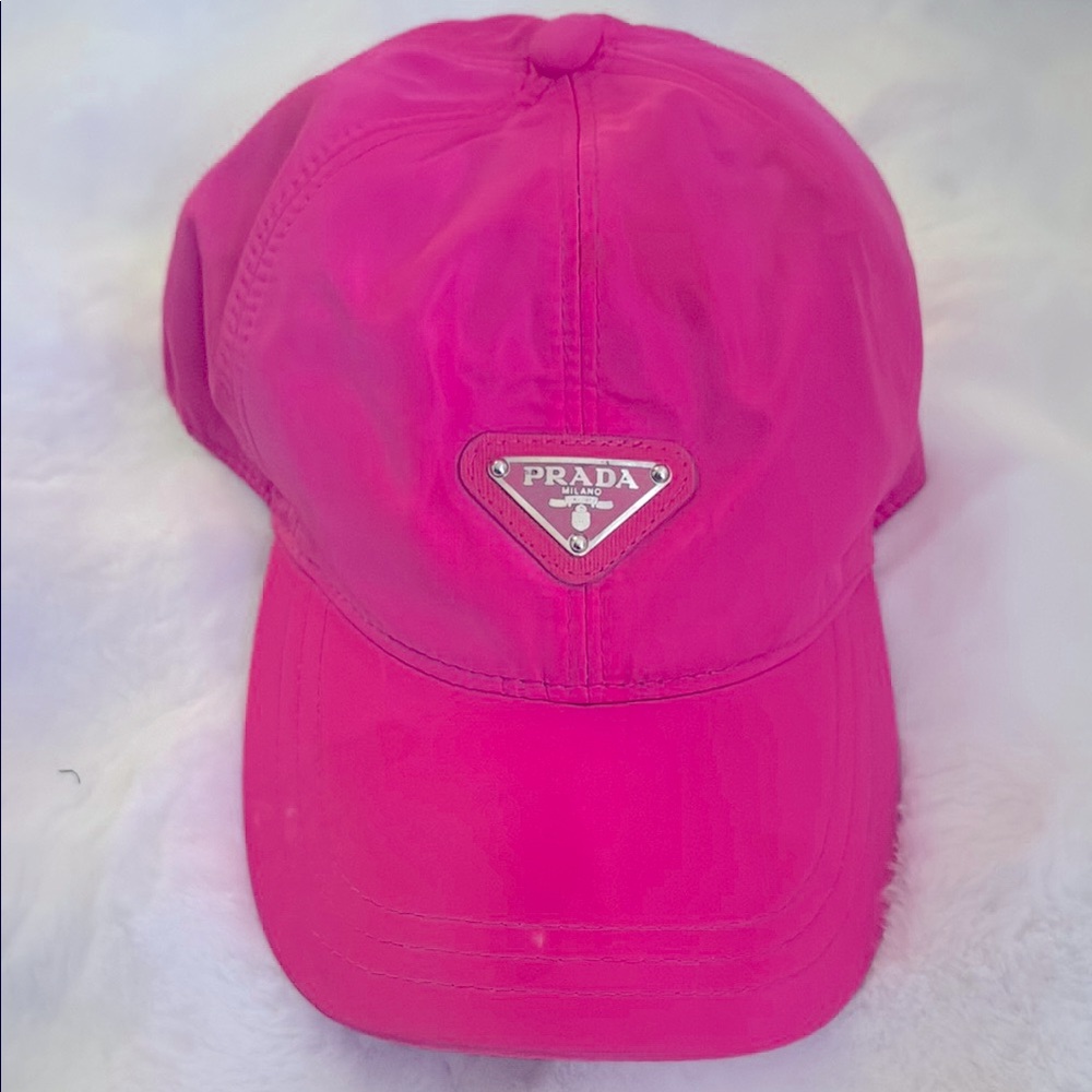 Prada Vibrant Pink Logo Cap